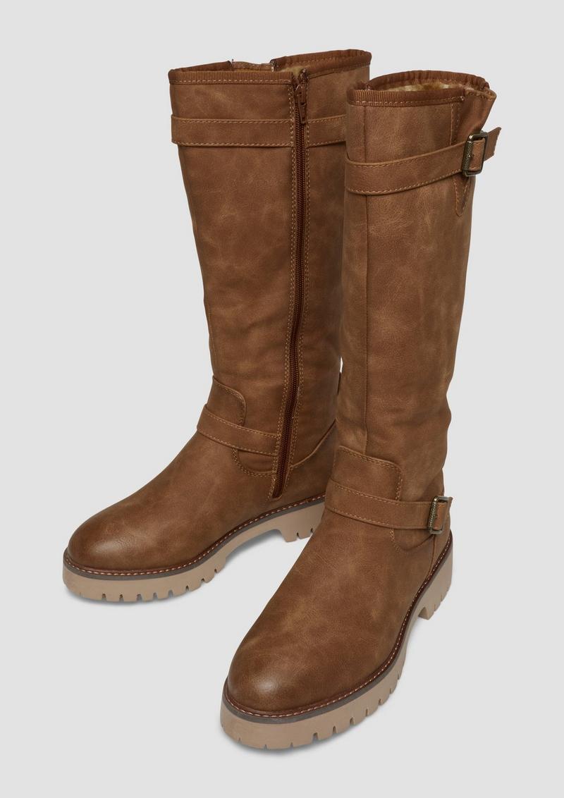 s.Oliver Stiefel mit Dornschließe - cognac