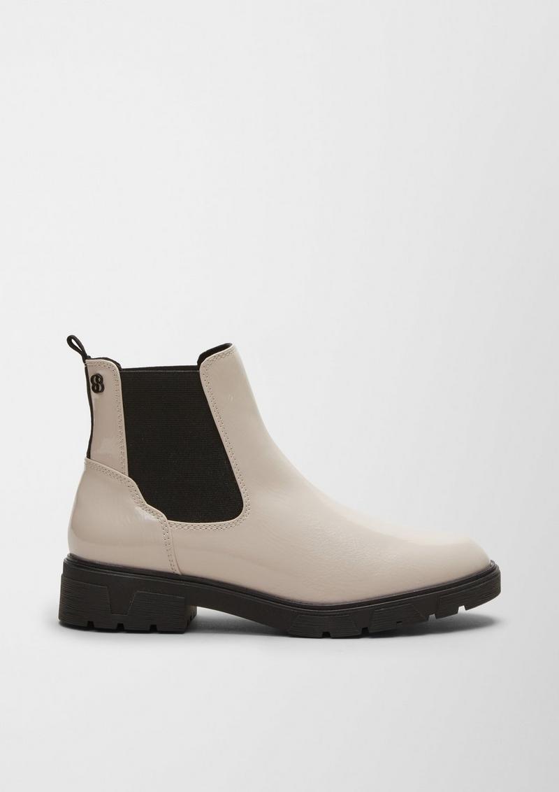 s.Oliver Stiefel im Lederlook - creme