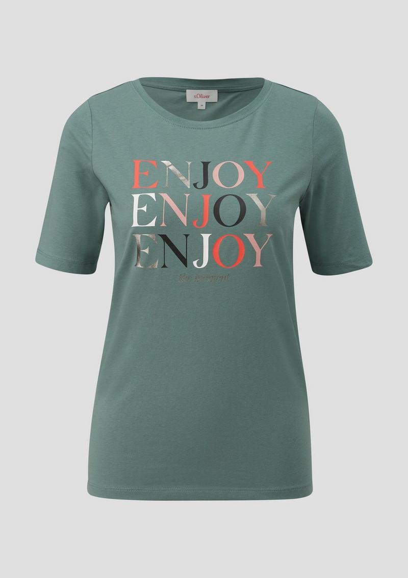 s.Oliver T-Shirt aus Baumwollstretch - minze