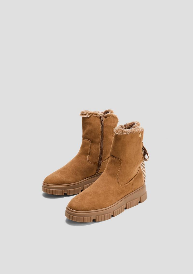 s.Oliver Winterstiefel mit Kunstfellfutter - hellbraun