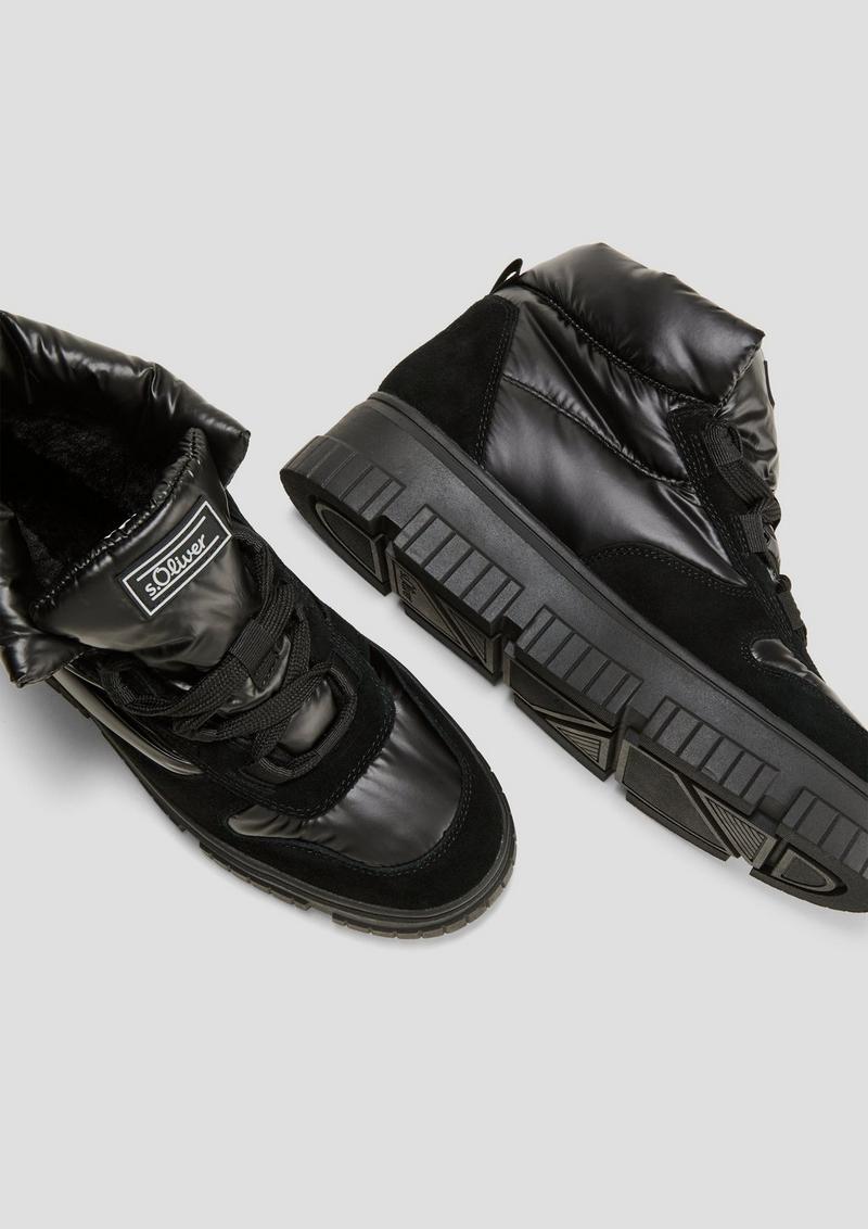 s.Oliver Schneeboots mit Plateausohle - schwarz