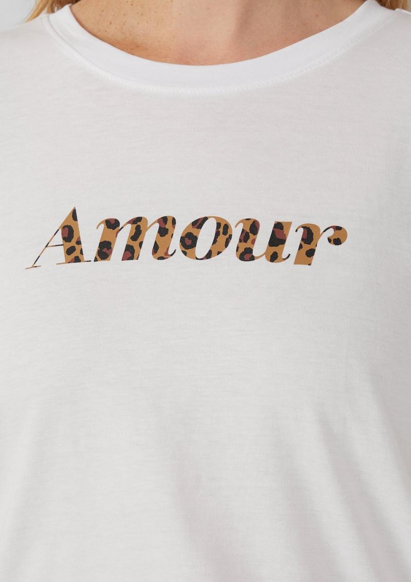 s.Oliver T-Shirt mit Frontprint - weiß