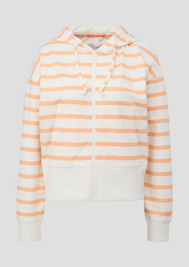 s.Oliver Sweatjacke aus Baumwollstretch - mango