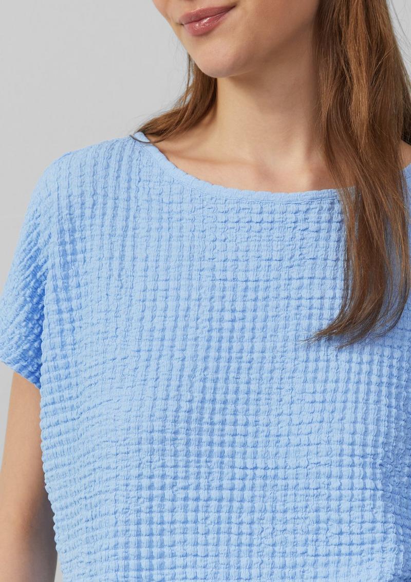 s.Oliver Relaxed-Fit-Shirt in Struktur-Optik - hellblau