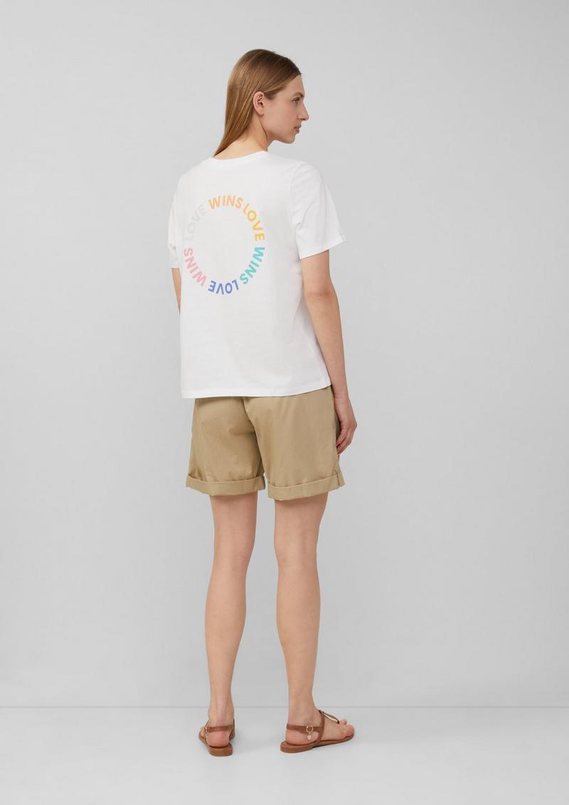 s.Oliver T-Shirt mit Pride-Motiv - weiß