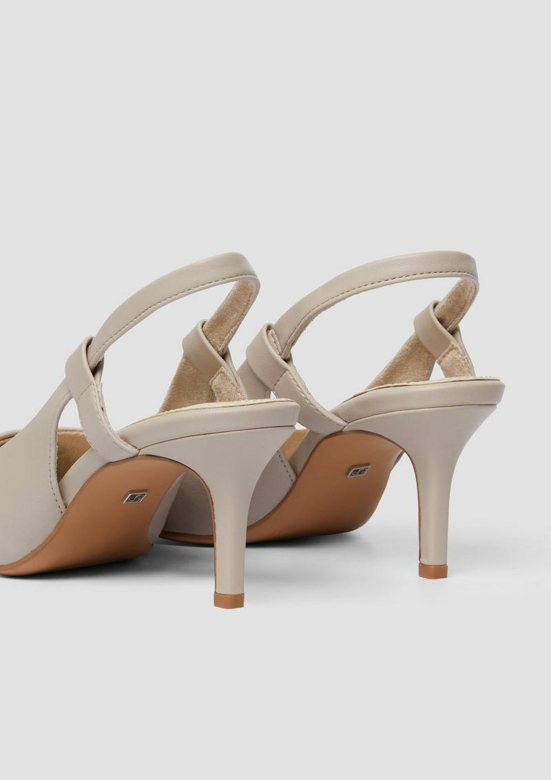 s.Oliver Slingpumps in Glattleder-Optik - beige