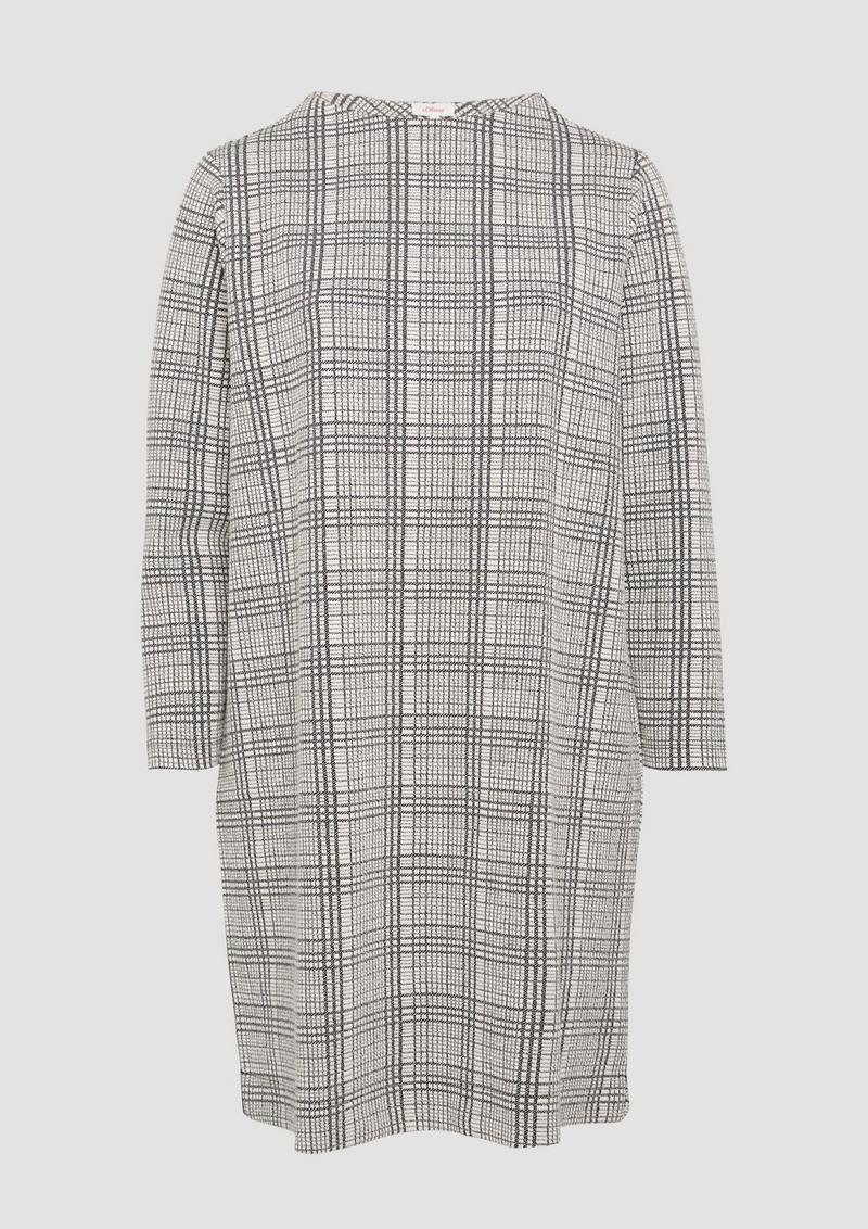 s.Oliver Gemustertes Sweat-Kleid mit Turtleneck - ecru