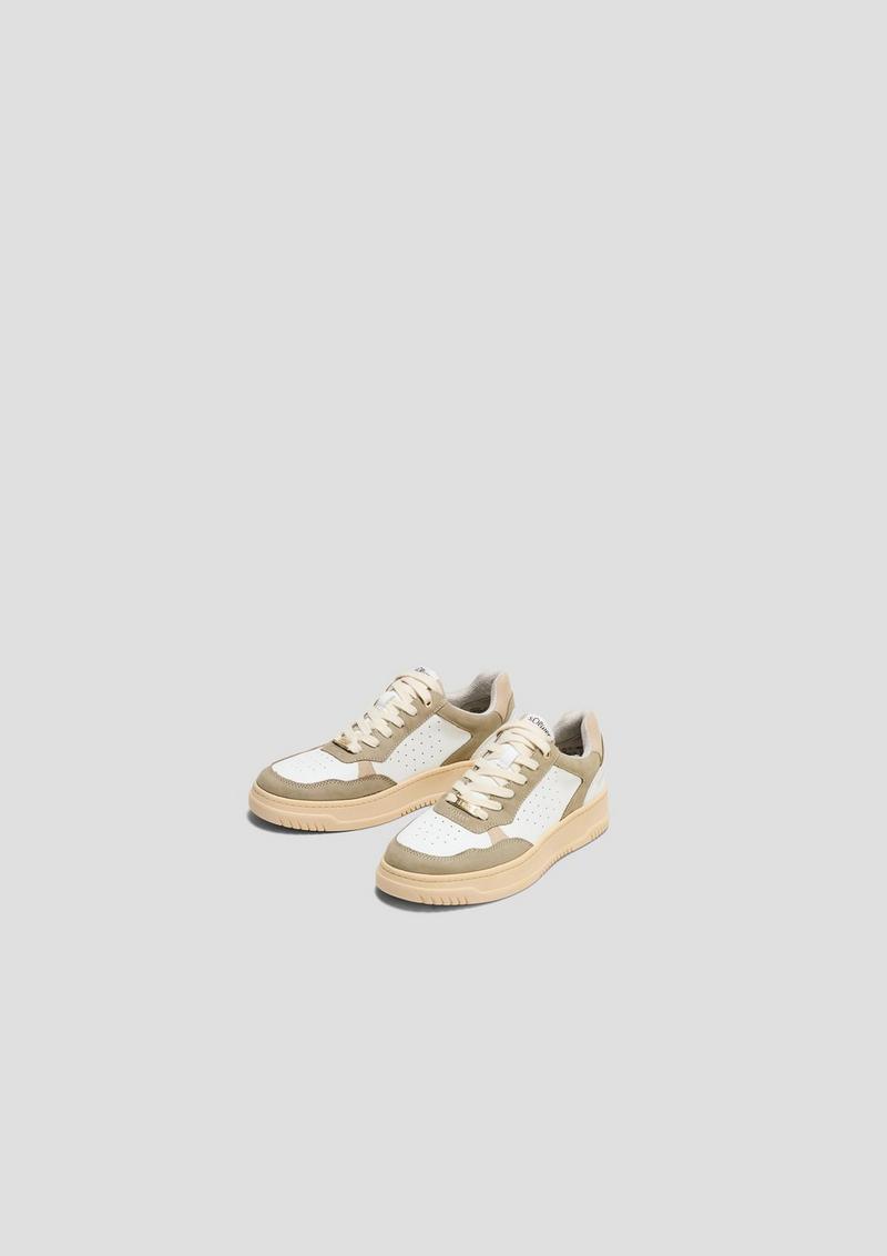 s.Oliver Sneaker in Colour-Blocking-Optik - olivgrün