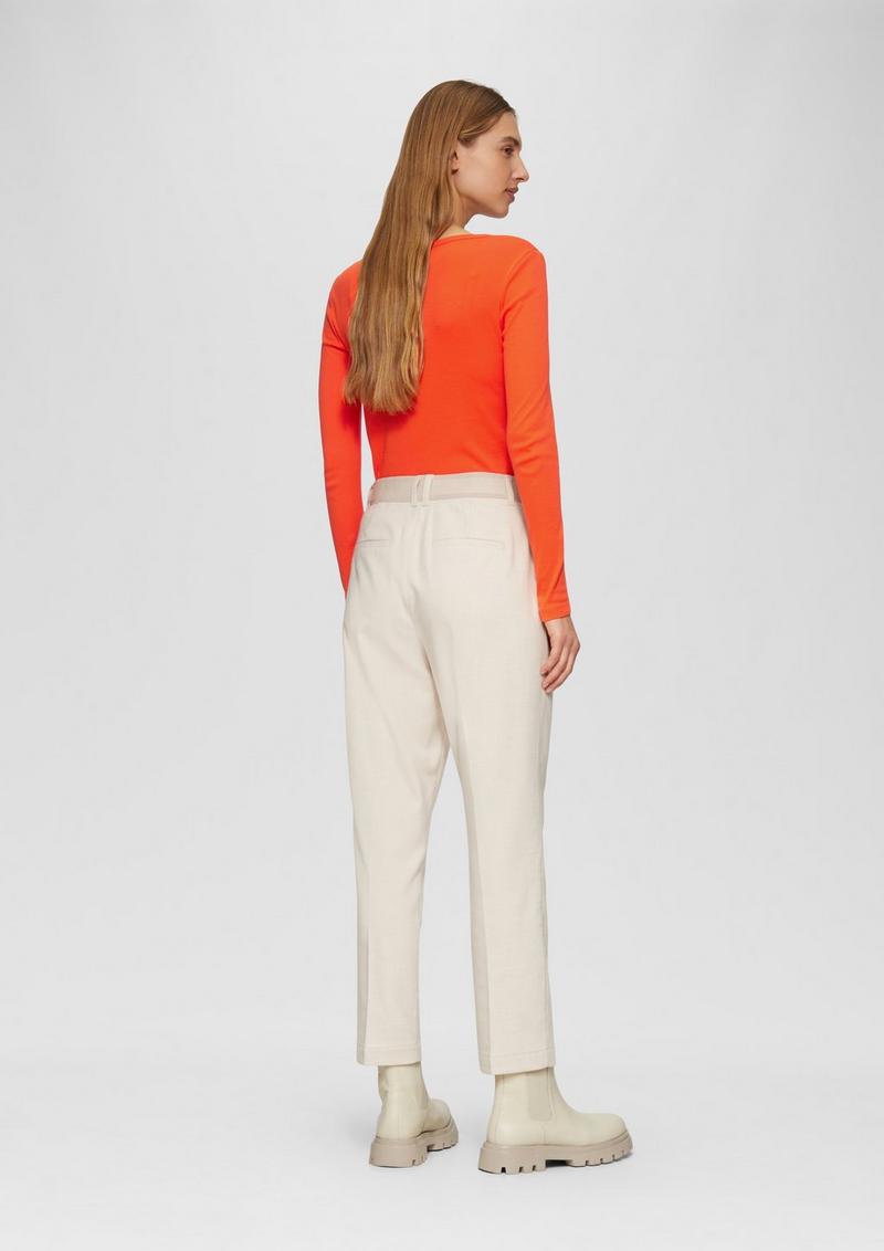 s.Oliver Longsleeve mit Rippstruktur - orange