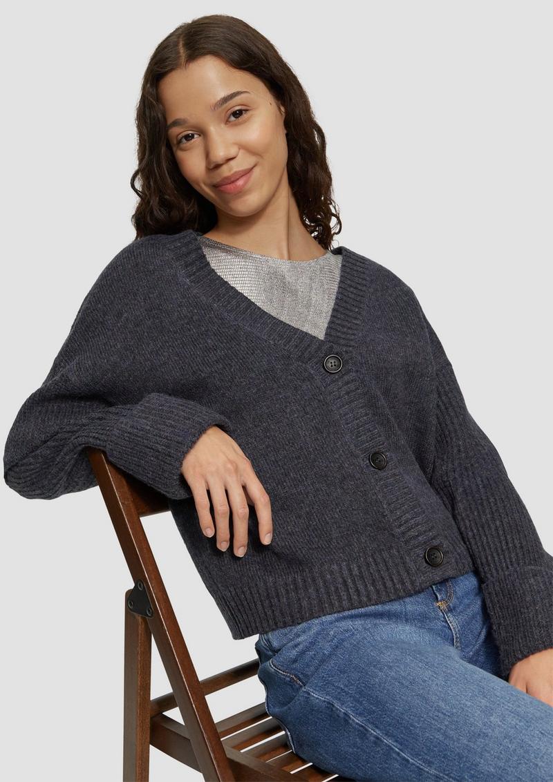 s.Oliver Weiche Strickjacke in melierter Optik - schwarz