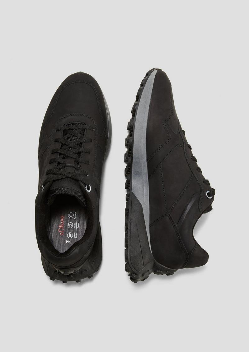 s.Oliver Sneaker aus Echtleder - schwarz