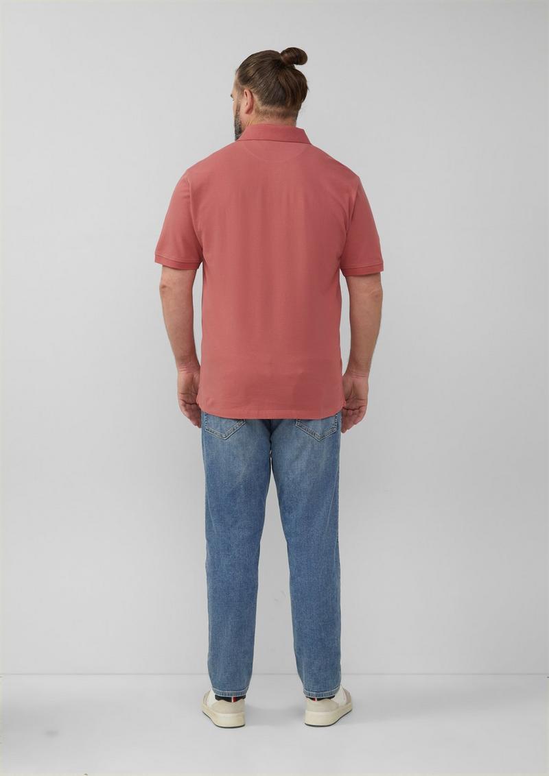 s.Oliver Poloshirt mit Logo-Stickerei - himbeere