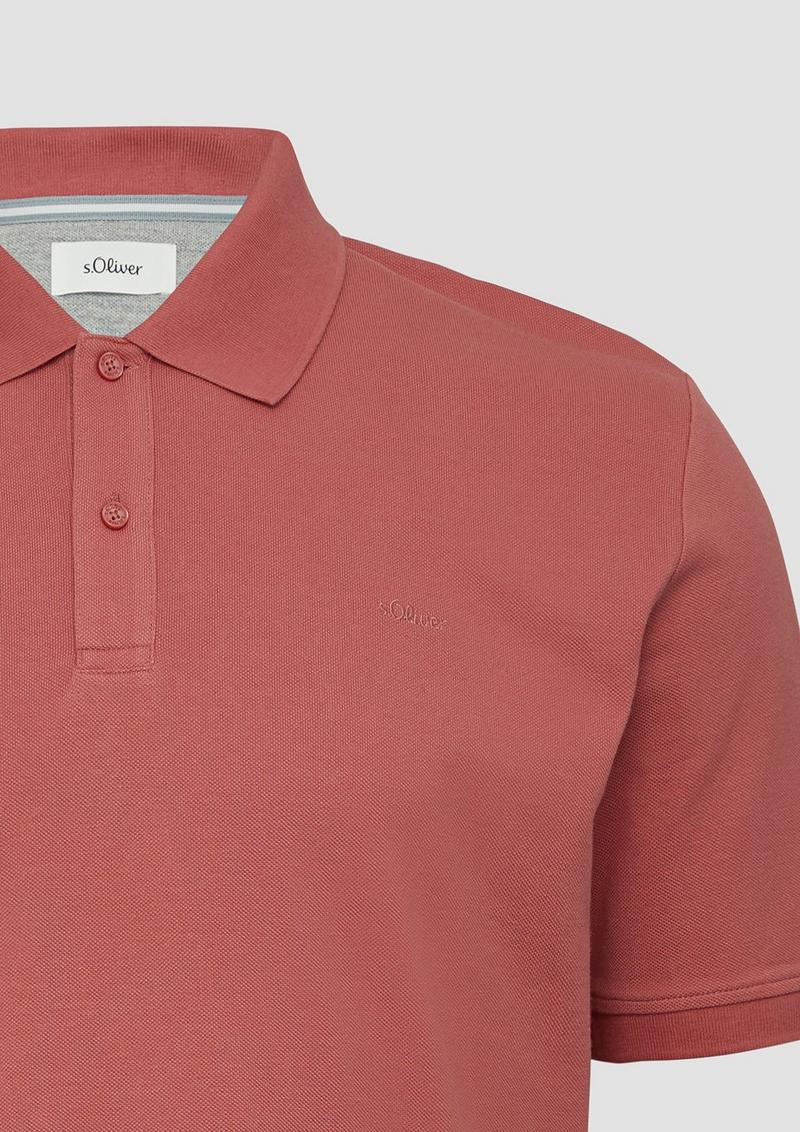 s.Oliver Poloshirt mit Logo-Stickerei - himbeere
