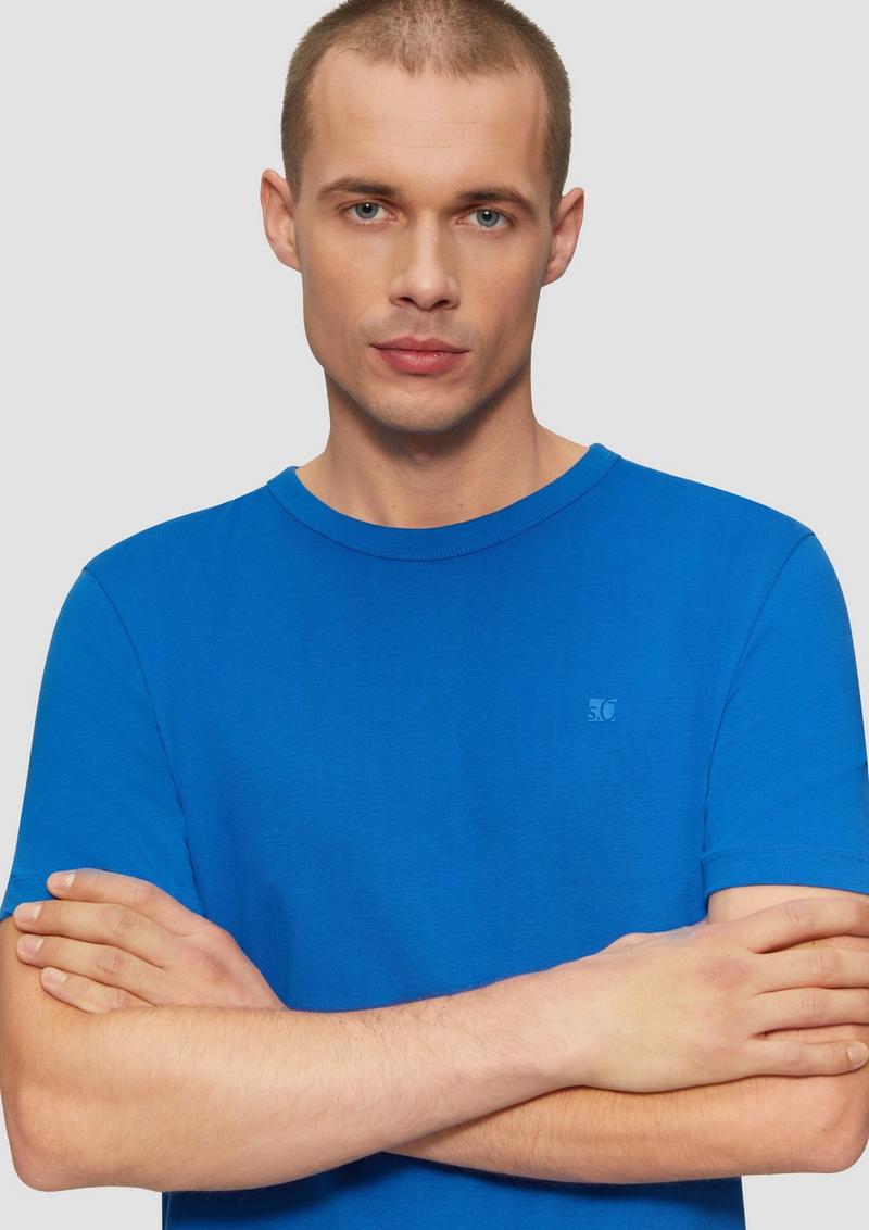 s.Oliver T-Shirt mit Logo-Detail - royalblau