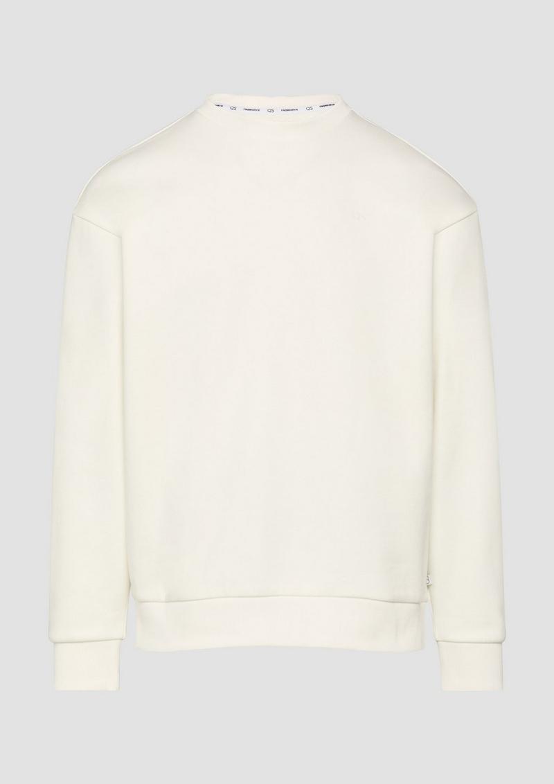 s.Oliver Sweatshirt mit Logo-Stickerei - creme