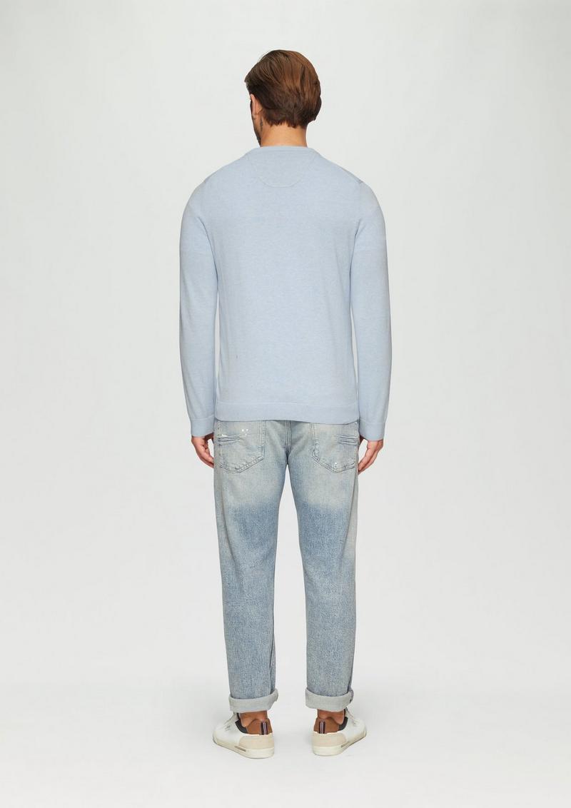s.Oliver Strickpullover mit Logo-Stickerei - hellblau