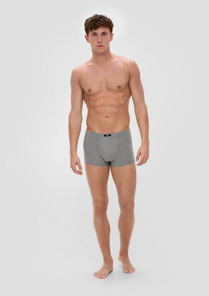 s.Oliver 4er-Pack Boxershorts mit Label-Patch - schiefergrau