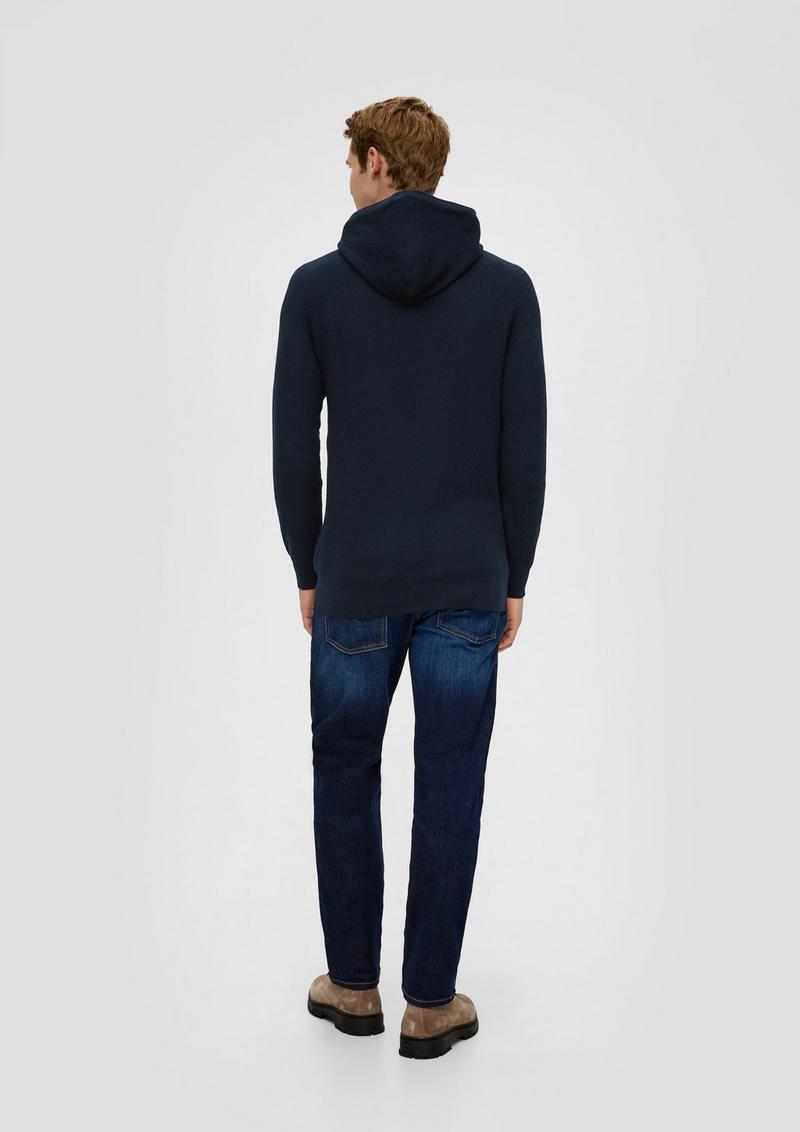 s.Oliver Strickpullover mit Kapuze - navy