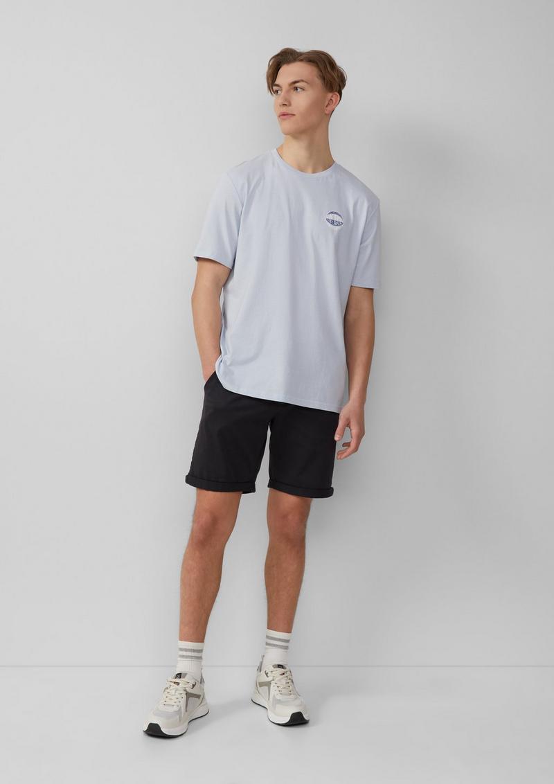 s.Oliver T-Shirt mit kleinem Print - blassblau