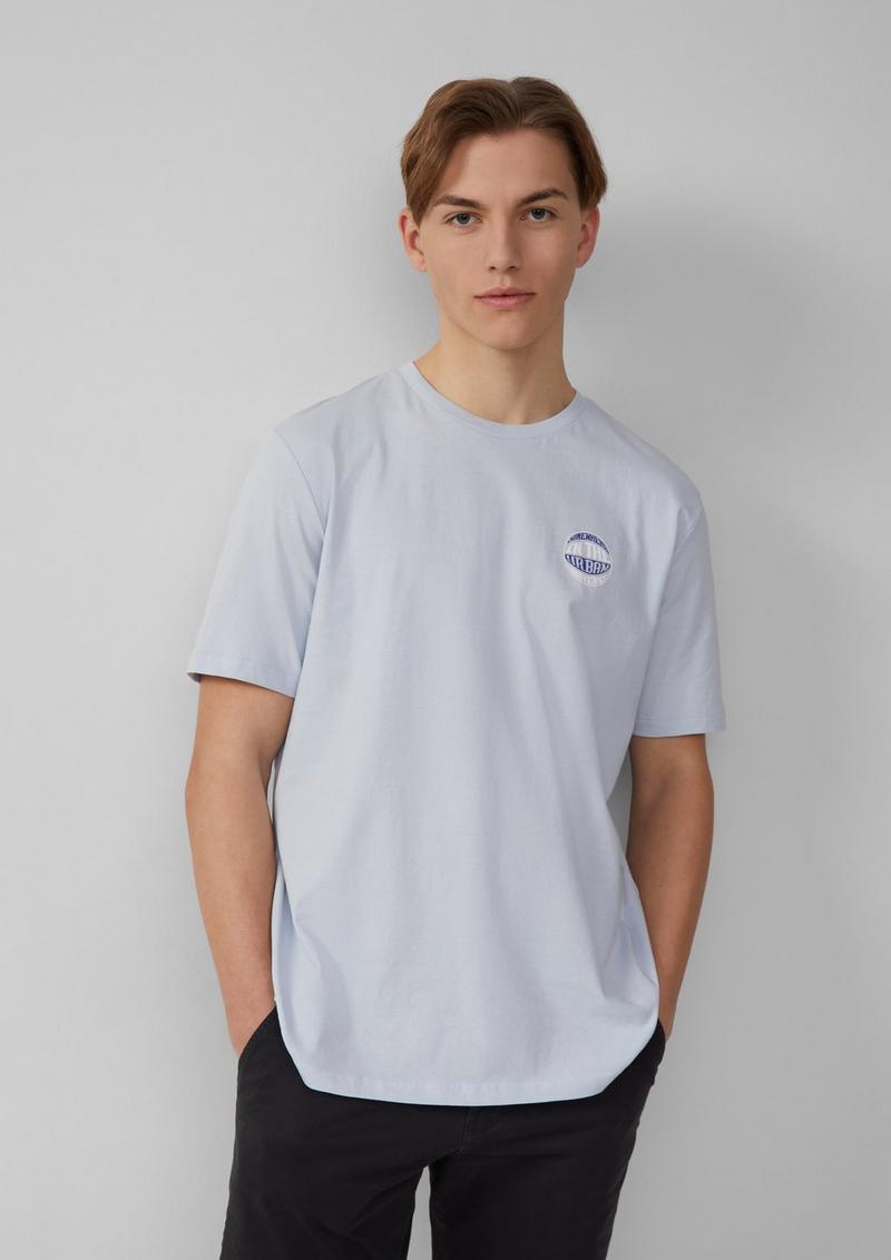 s.Oliver T-Shirt mit kleinem Print - blassblau