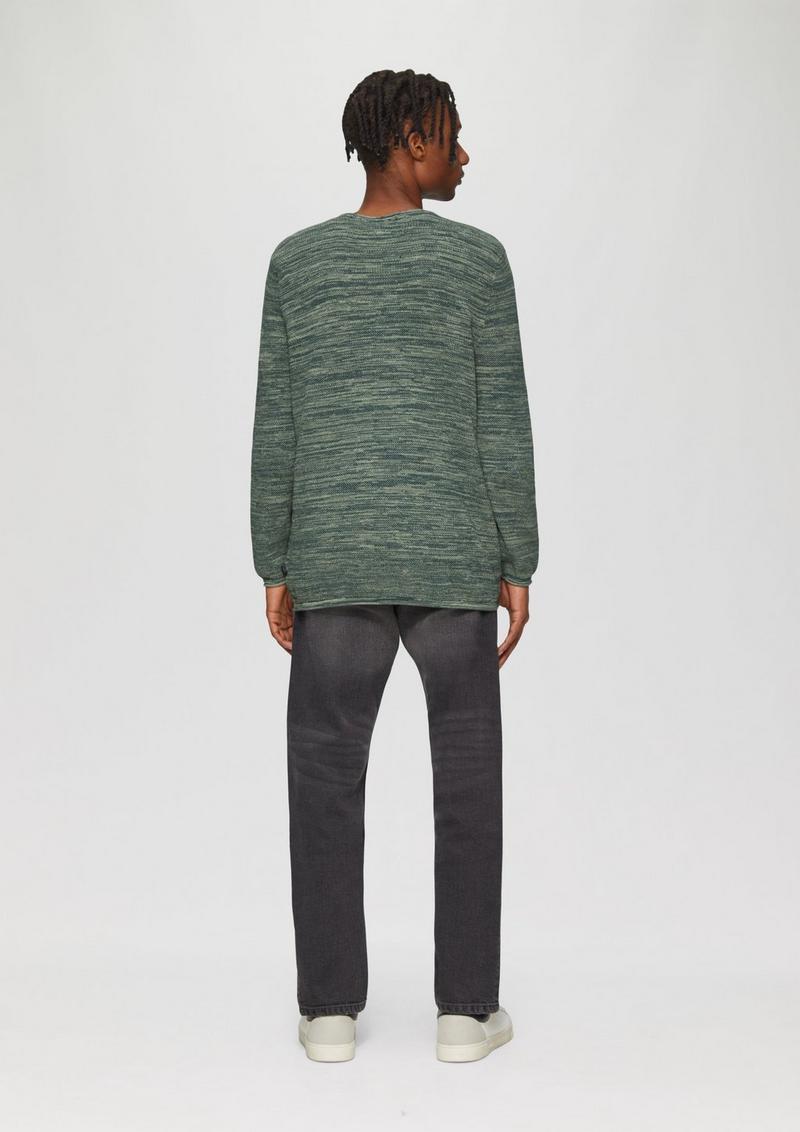 s.Oliver Strickpullover in Melange-Optik - smaragd