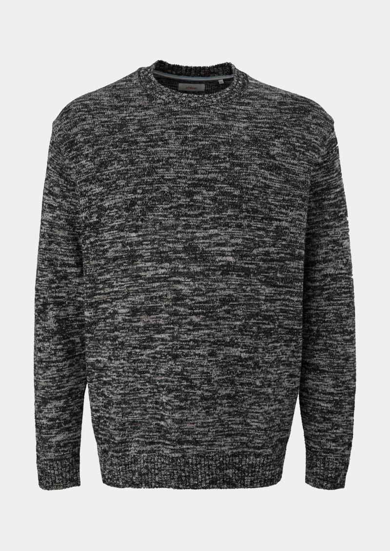 s.Oliver Strickpullover aus Effektgarn - schwarz