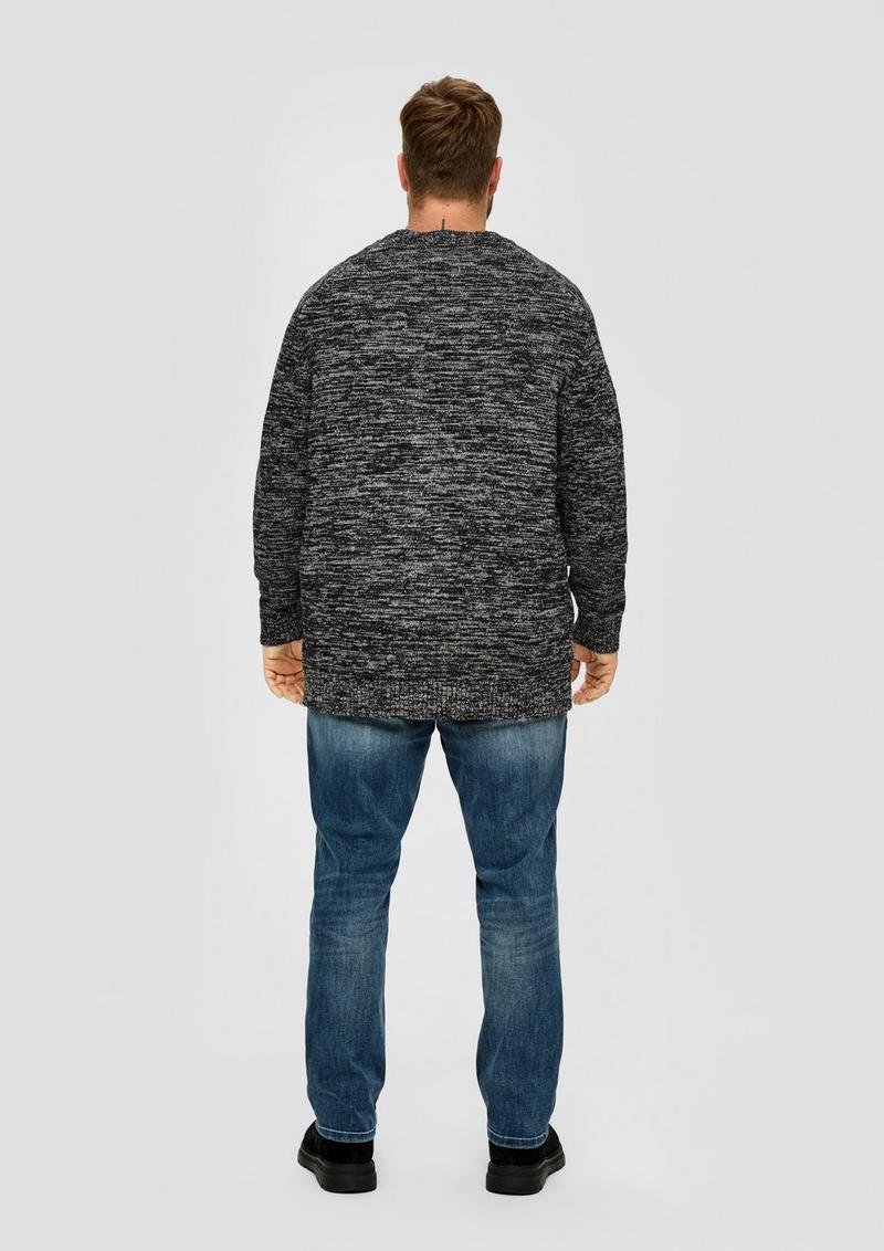 s.Oliver Strickpullover aus Effektgarn - schwarz