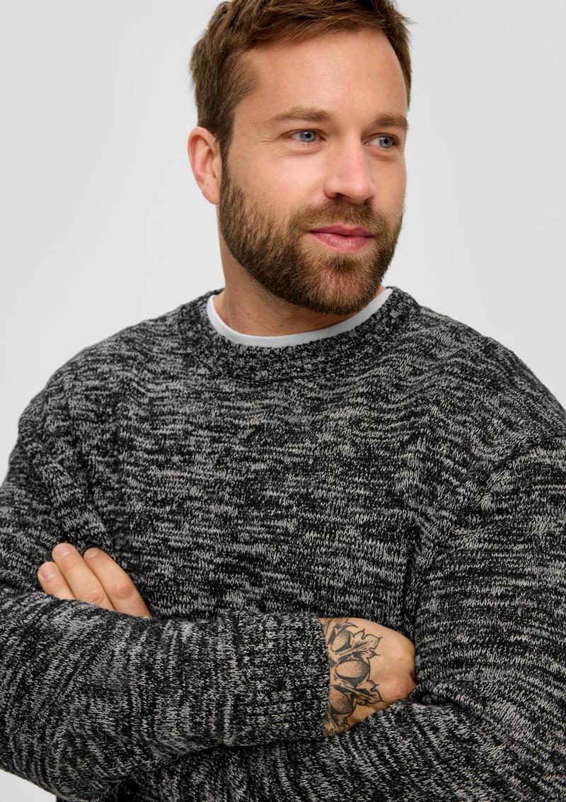 s.Oliver Strickpullover aus Effektgarn - schwarz