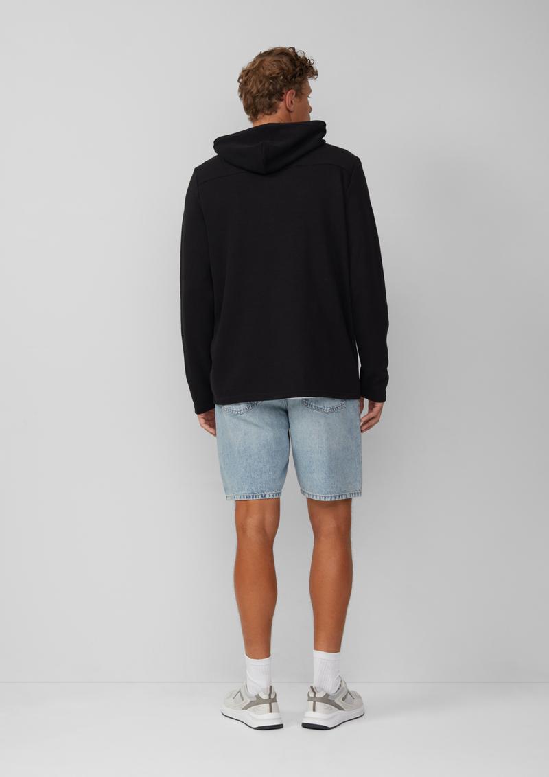 s.Oliver Hoodie aus Rippware - schwarz