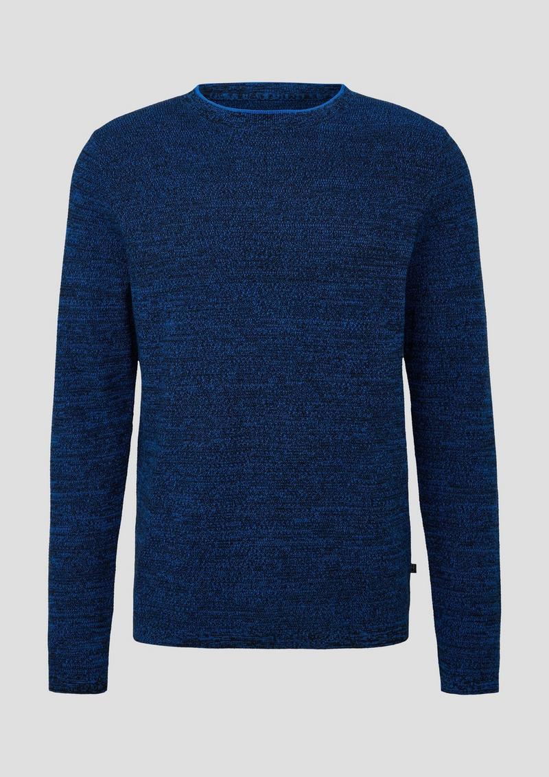 s.Oliver Strickpullover aus reiner Baumwolle - royalblau