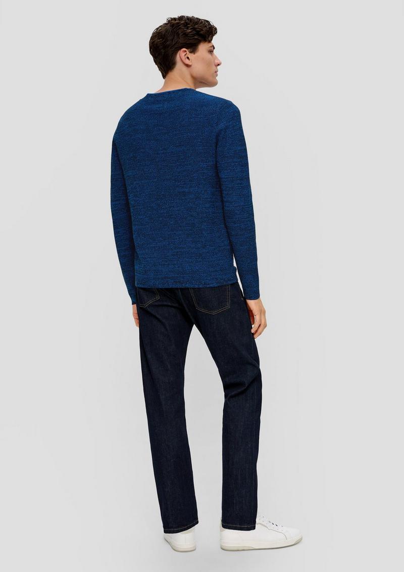 s.Oliver Strickpullover aus reiner Baumwolle - royalblau