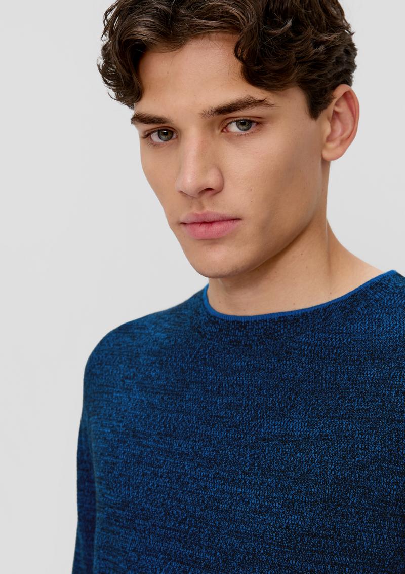 s.Oliver Strickpullover aus reiner Baumwolle - royalblau