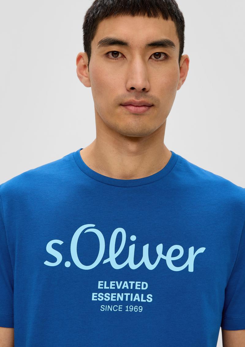 s.Oliver T-Shirt mit Logo-Print - royalblau