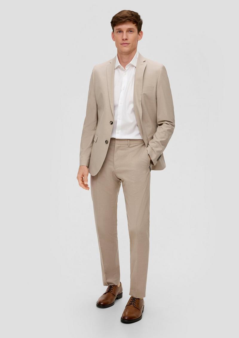 s.Oliver s.O PURE: Anzughose mit feiner Webstruktur - helles beige