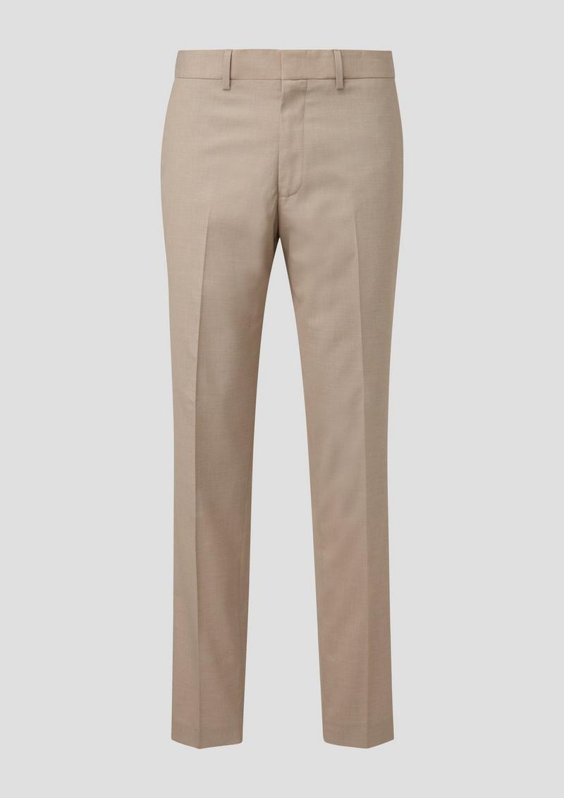 s.Oliver s.O PURE: Anzughose mit feiner Webstruktur - helles beige