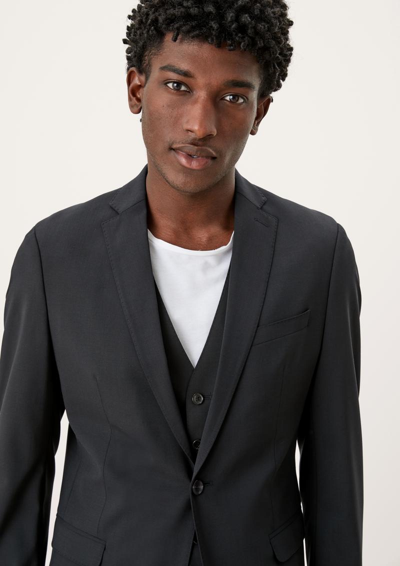 s.Oliver Slim Fit: Sakko mit Hyperstretch - schwarz