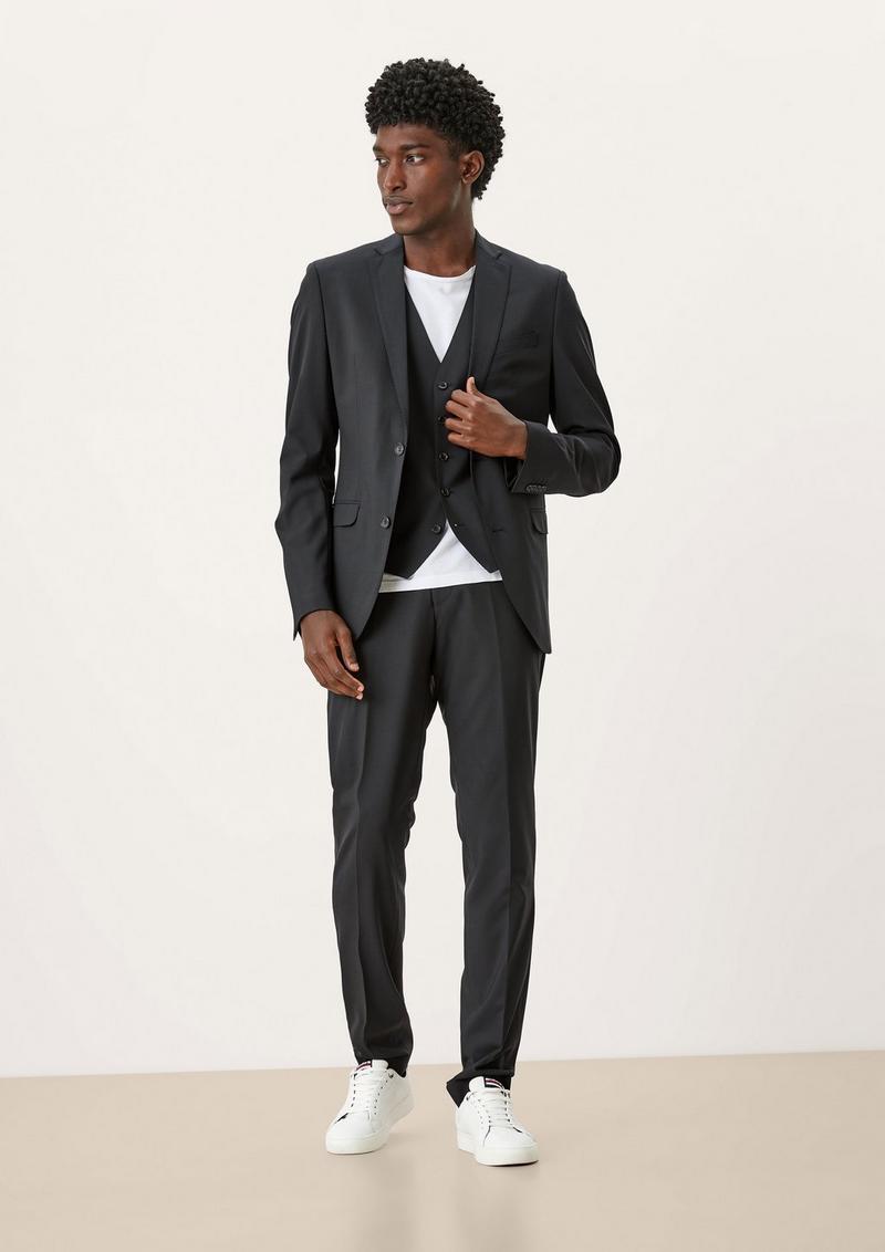s.Oliver Slim Fit: Sakko mit Hyperstretch - schwarz