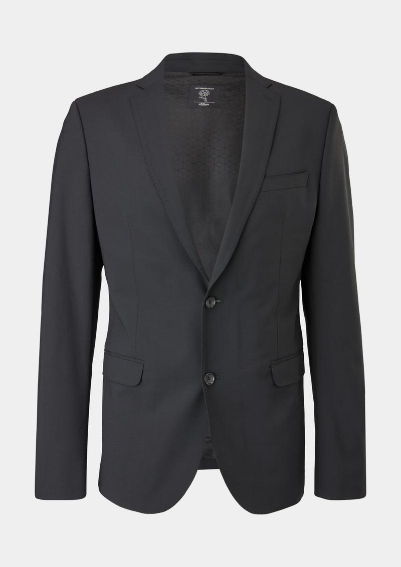 s.Oliver Slim Fit: Sakko mit Hyperstretch - schwarz