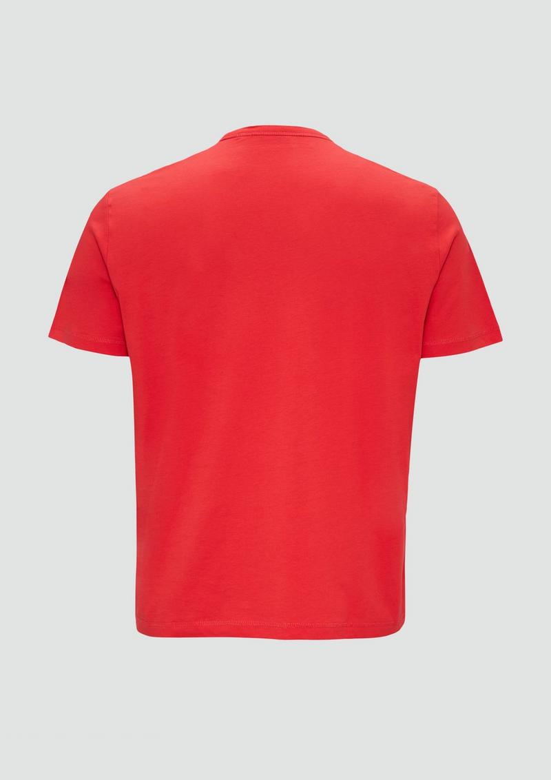 s.Oliver Baumwollshirt mit Frontprint - rot