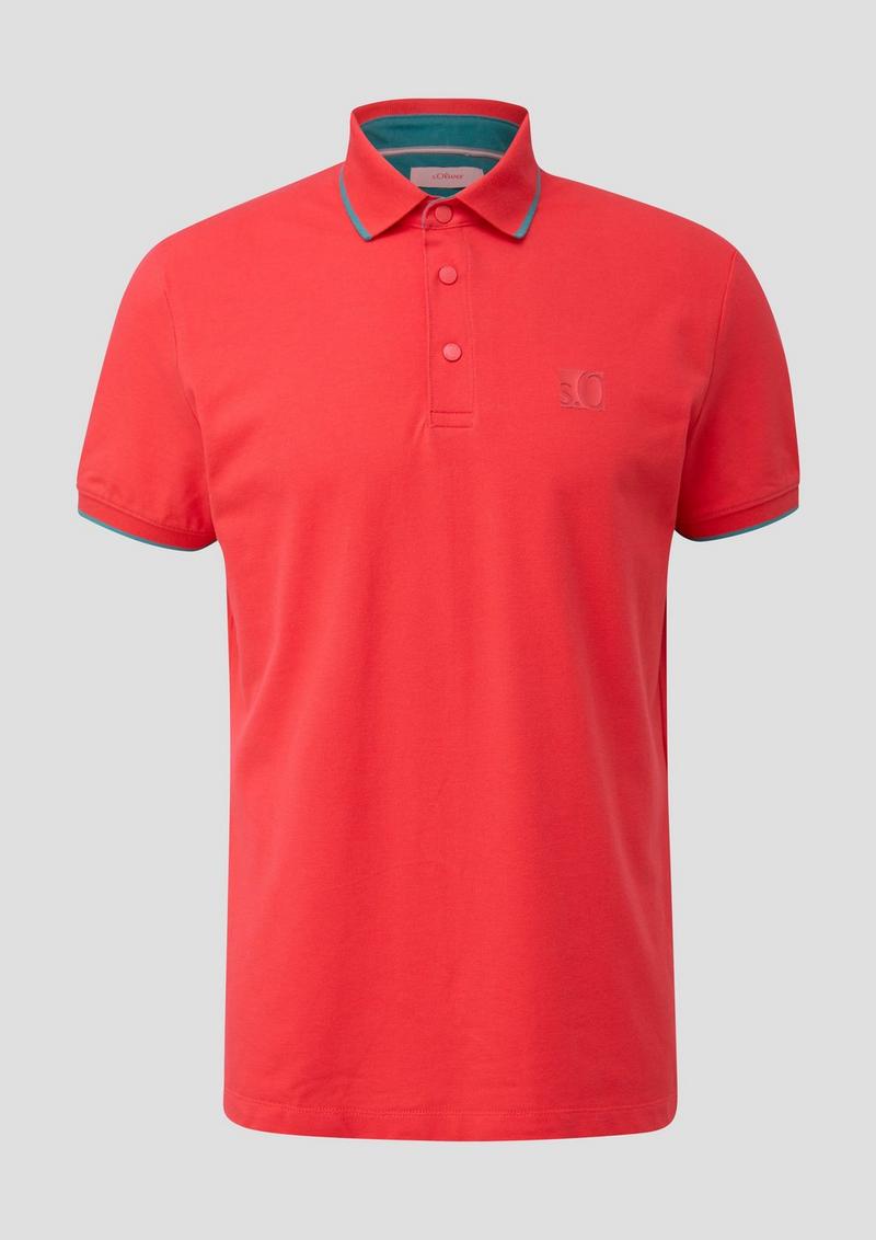 s.Oliver Poloshirt mit Logo - dunkelorange