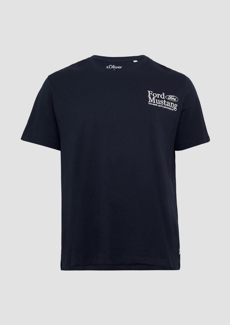 s.Oliver Baumwoll-T-Shirt mit Ford®-Print - tiefblau