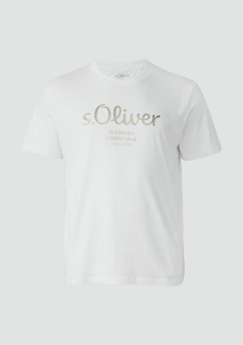 s.Oliver T-Shirt mit Logo-Print - weiß
