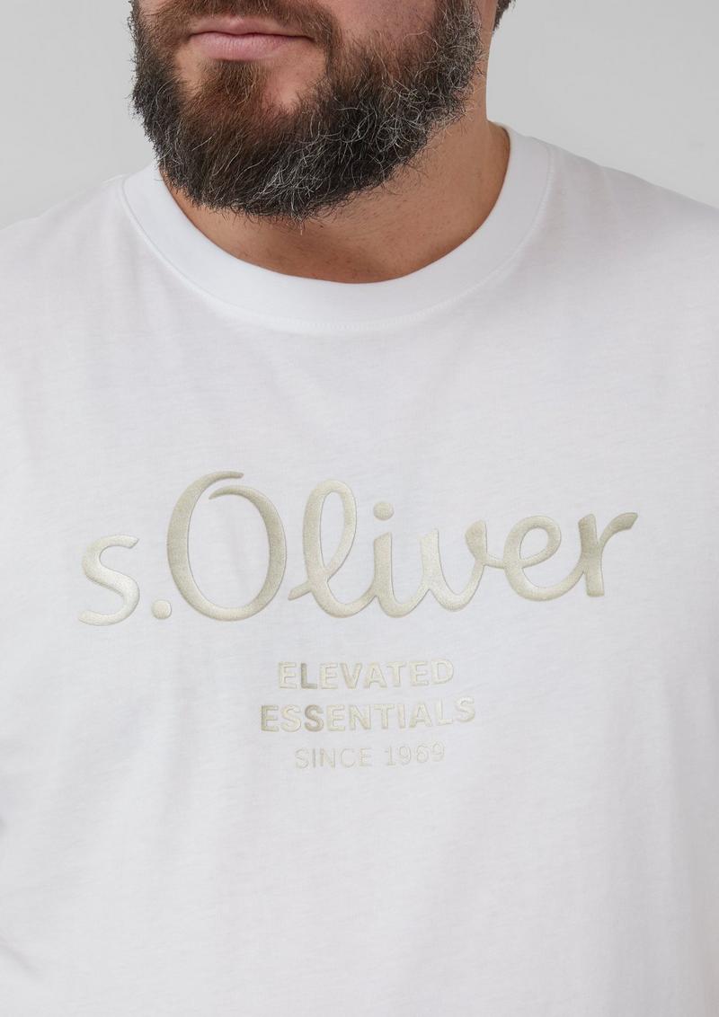 s.Oliver T-Shirt mit Logo-Print - weiß