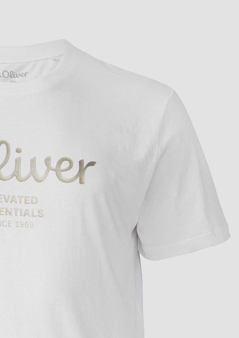 s.Oliver T-Shirt mit Logo-Print - weiß