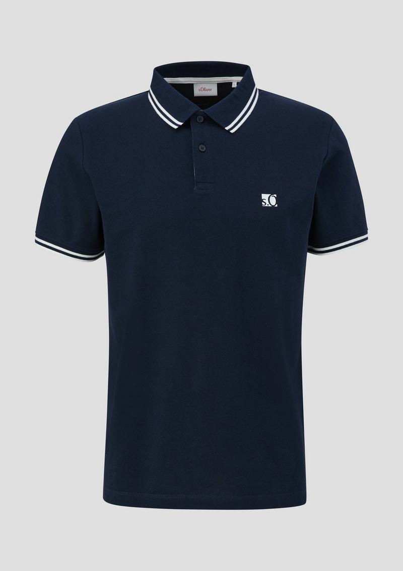 s.Oliver Poloshirt mit Kontrast-Details - navy
