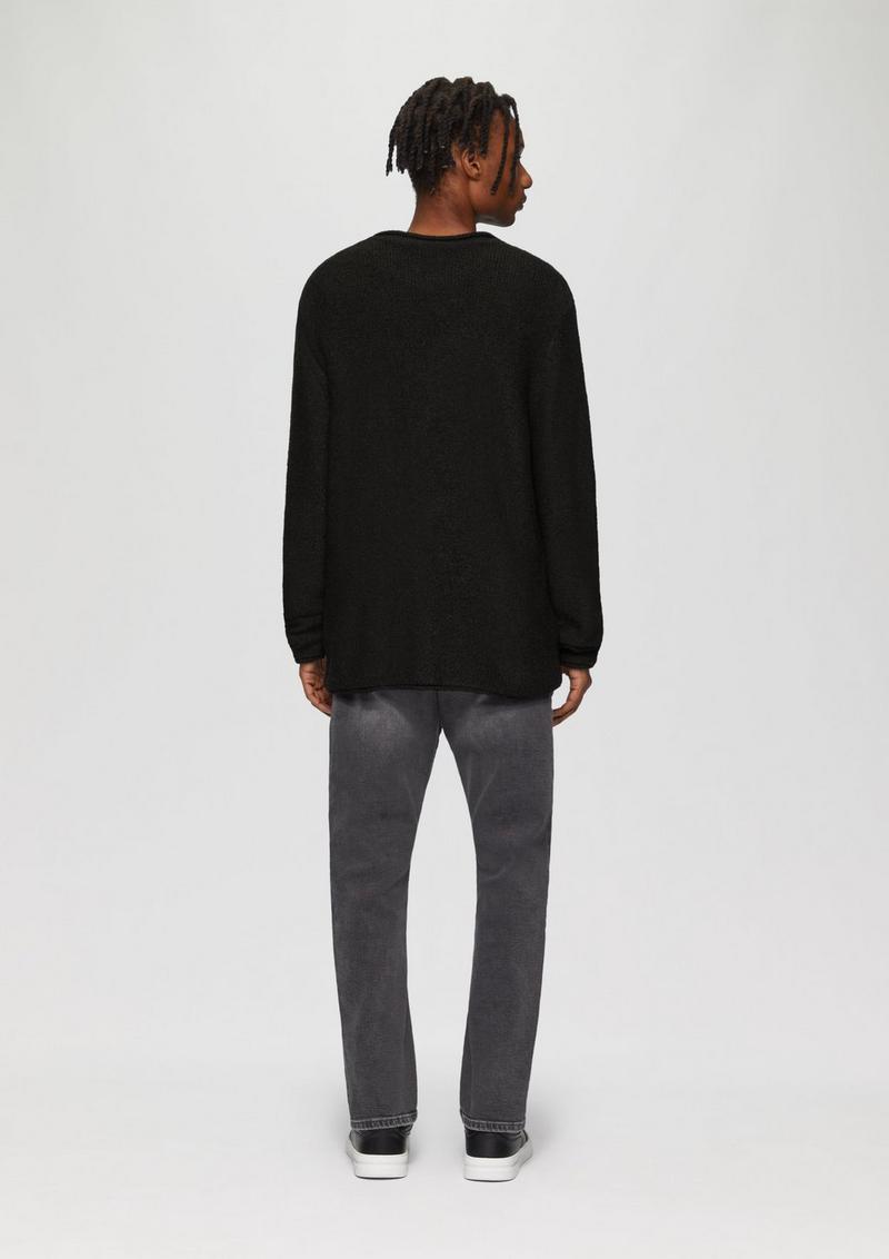 s.Oliver Strickpullover mit Rollkante - schwarz