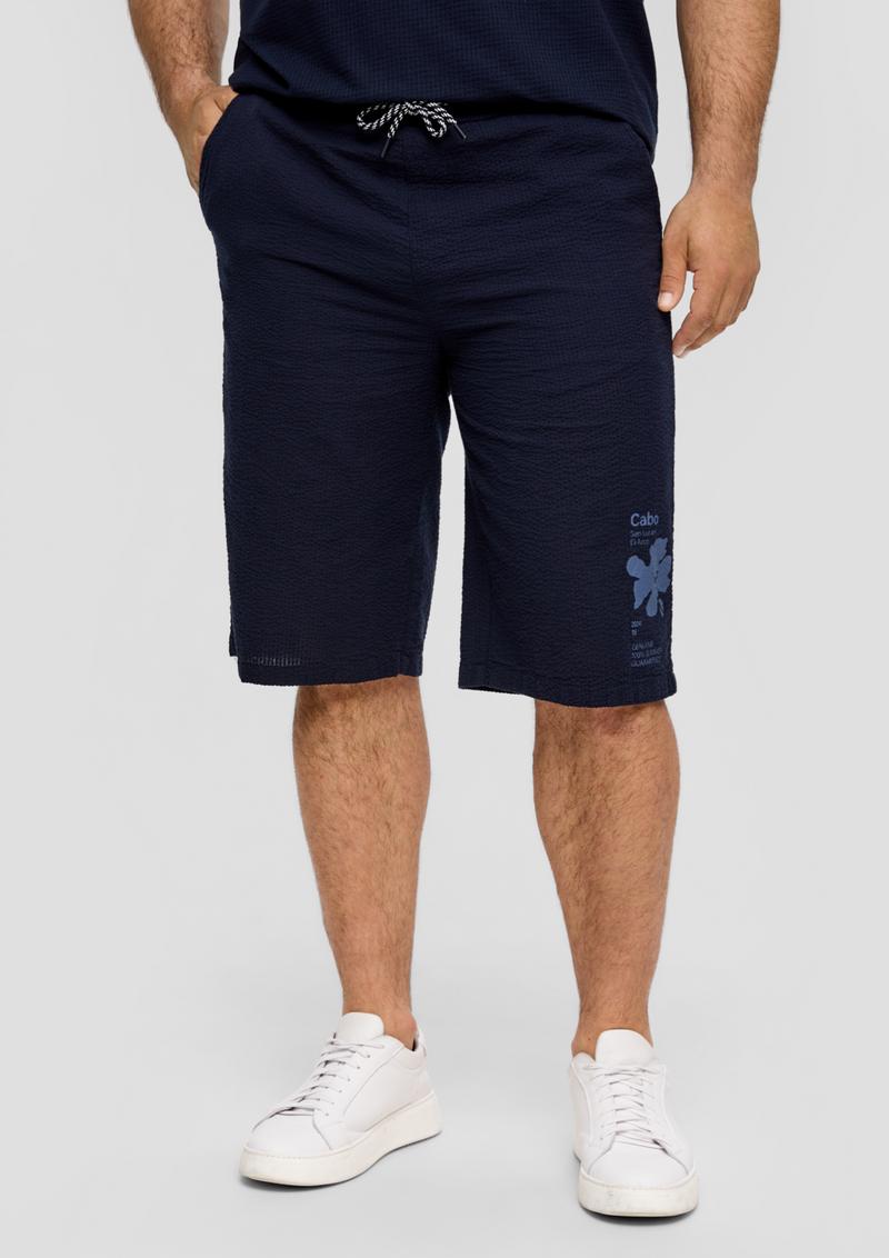 s.Oliver Bermuda-Hose aus reiner Baumwolle - navy