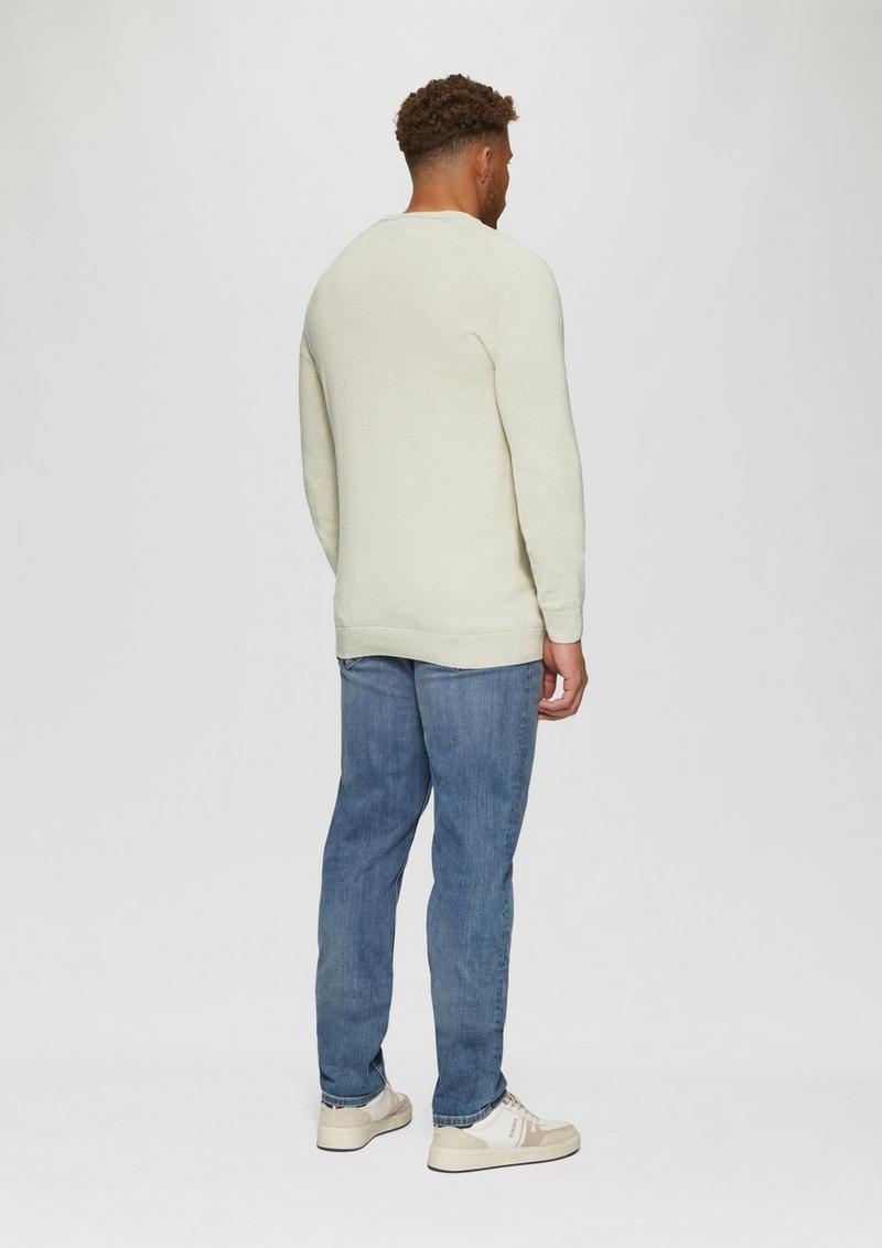 s.Oliver Strickpullover mit Raglanärmeln - helles beige