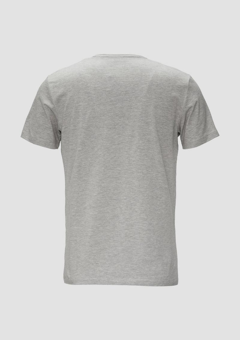 s.Oliver T-Shirt aus Baumwollstretch - grau meliert