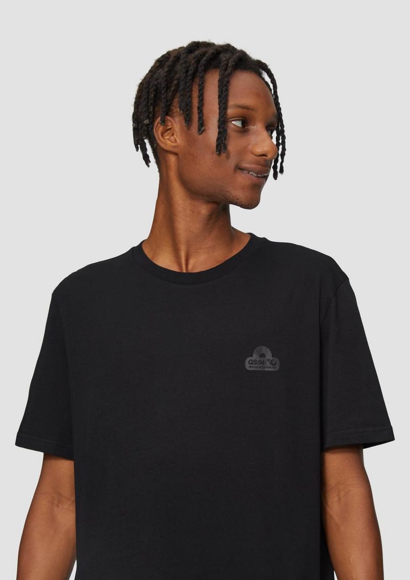 s.Oliver T-Shirt mit Rundhalsausschnitt - schwarz